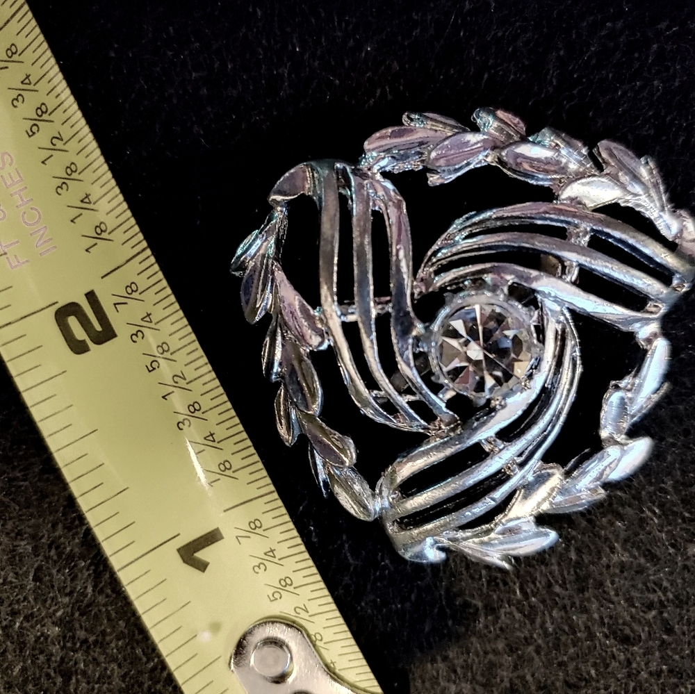 Silver vintage brooch
